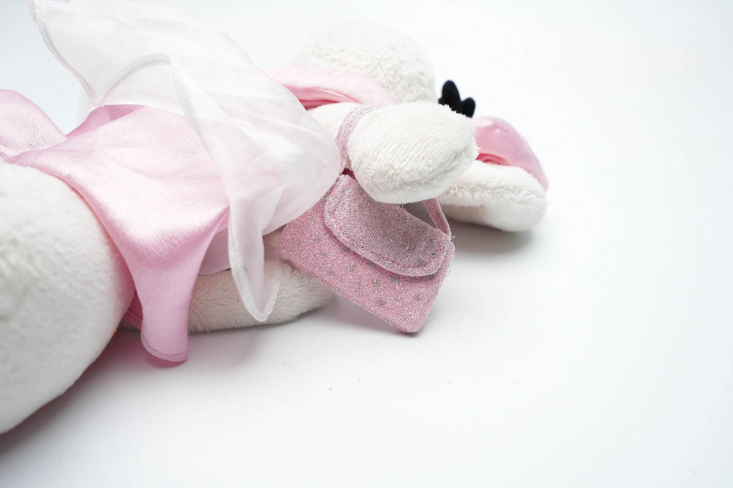 Vintage Diddlina Knuffel 30 cm (12 inch) – In Luxe Roze Jurk – Depesche jaren 90