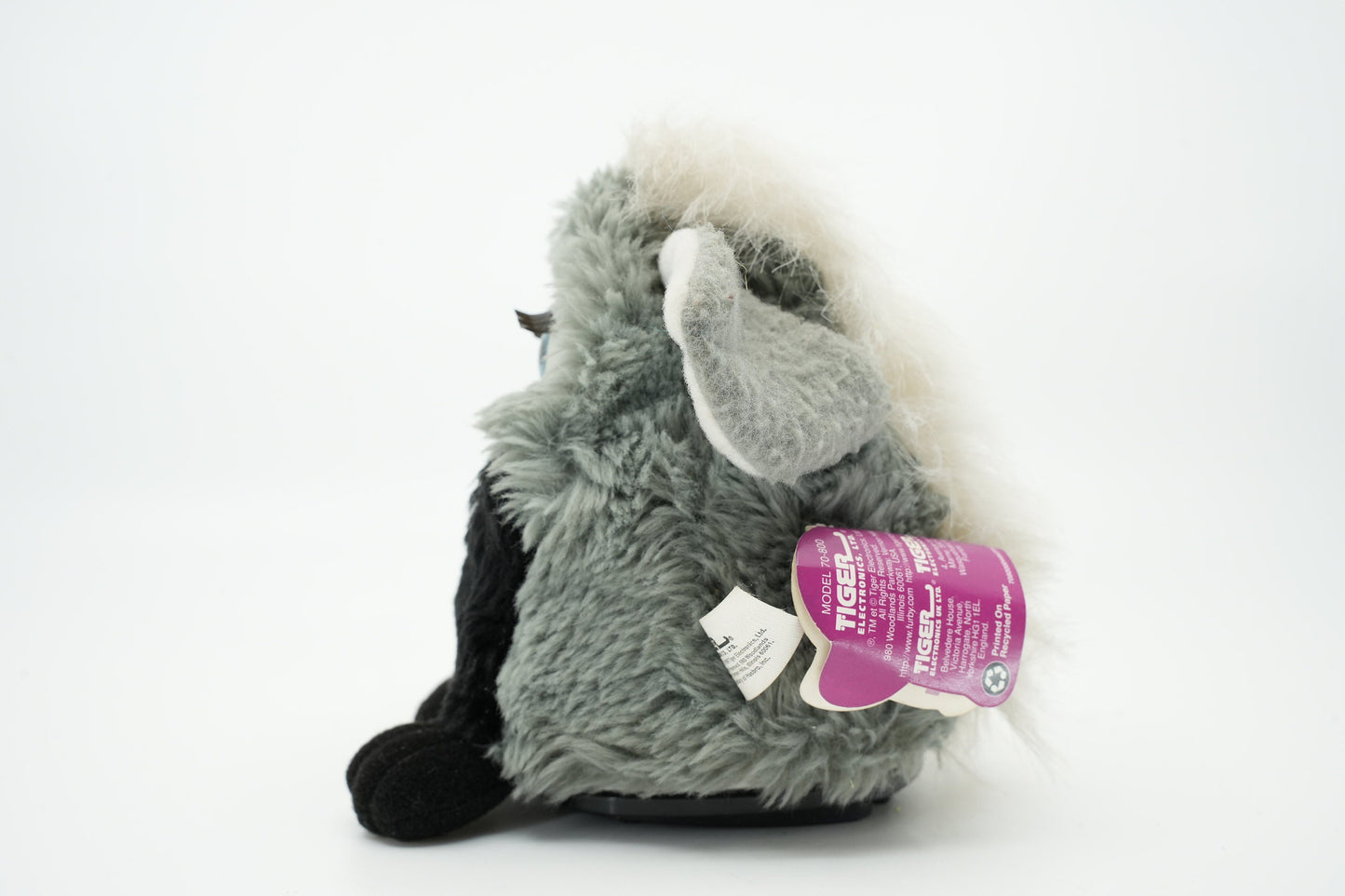 Vintage Furby Koala blauwe ogen 1999 | furby tag | Vintage Furby met Grijs/ Zwarte vacht | Spreekt Engels en Furbish