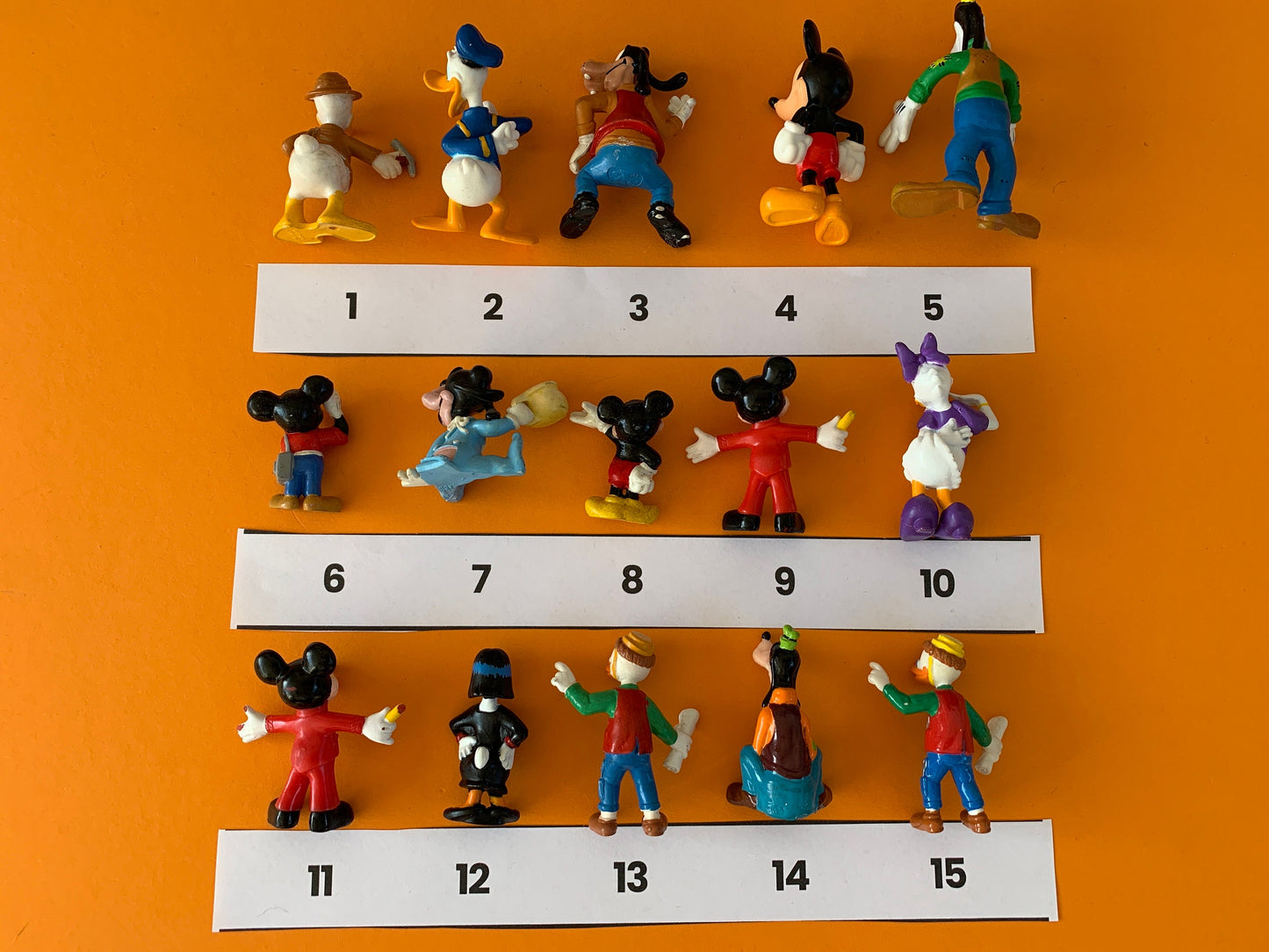 Mickey Mouse - Goofy - Donald Duck vintage figuren van Disney uit verschillende jaartallen