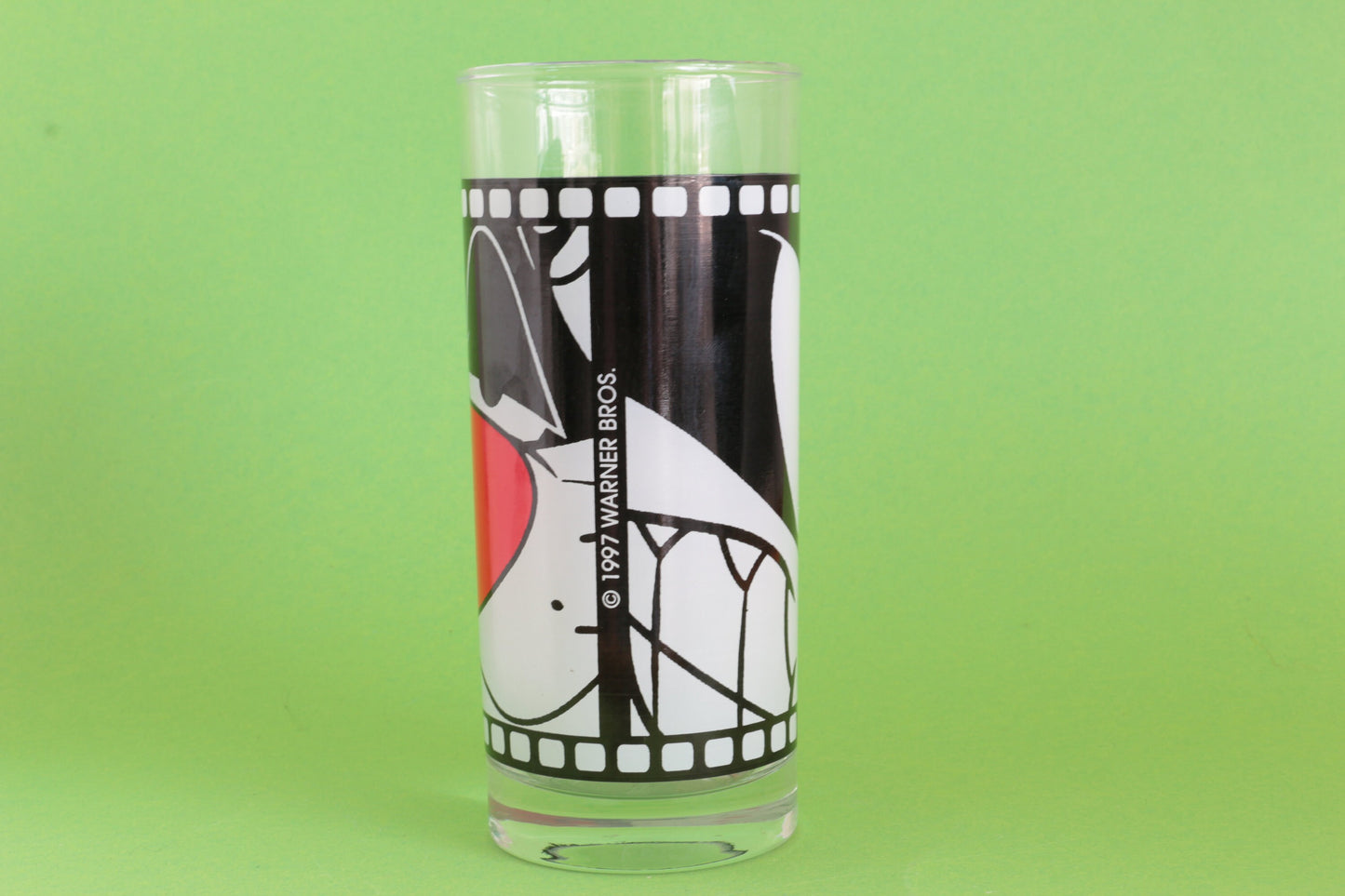 Vintage limonadeglas van de Looney Tunes 1997 | Silvester limonade glas | Oud servies