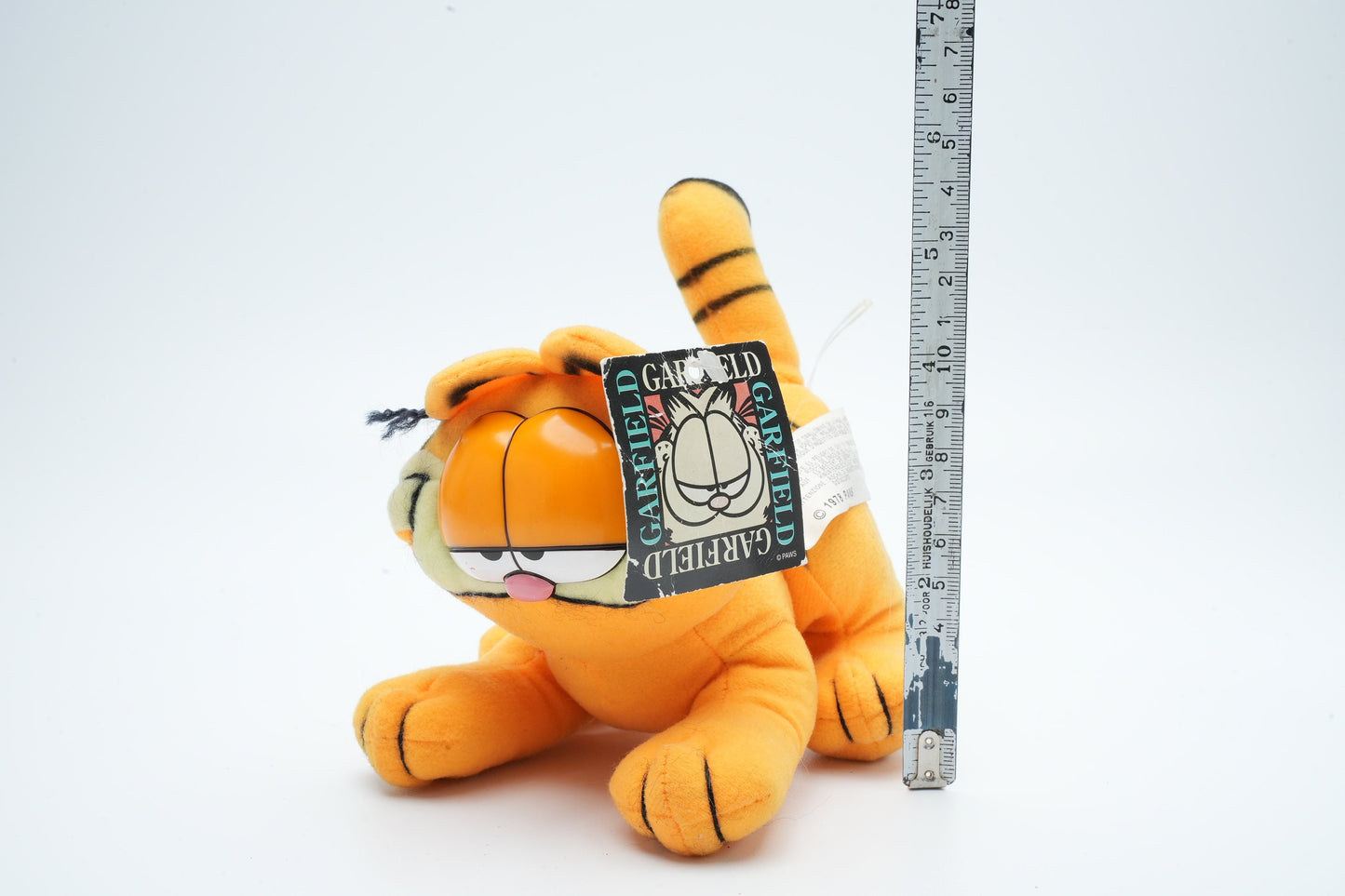 Garfield vintage plush met kaartje | prachtige Garfield plush voor de verzameling