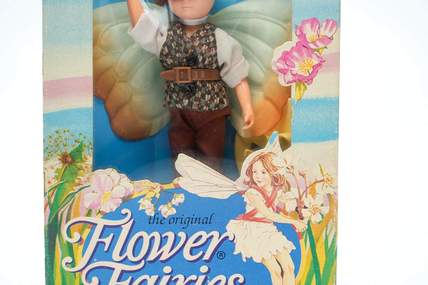 Vintage Flower Fairies "Plantain Pixie" Poppenhuis Pop – 1980s – Zeldzaam Verzamelobject
