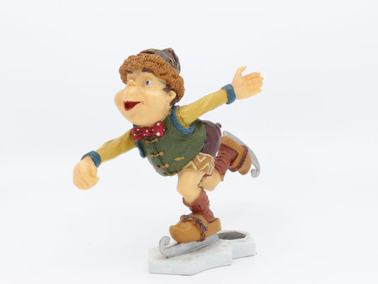 Vintage verzamelobject Laaf | Efteling | Magische wezens zoals elfen en kabouters | Schaatsende Laaf | Winter thema laven