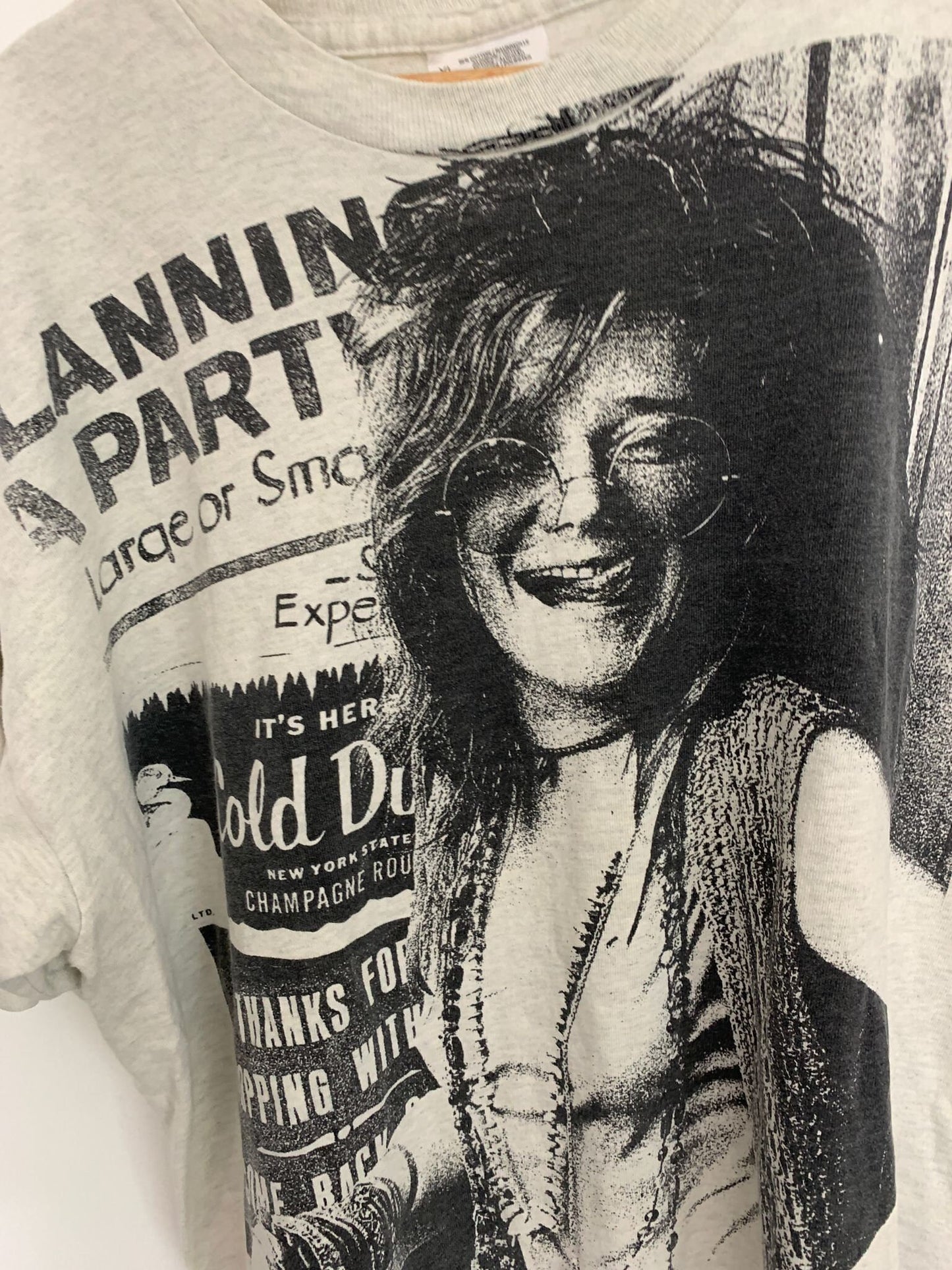 Vintage jaren 90 Janis Joplin Photoprint T Shirt from Screen Stars by Fruit of the loom/ Psychedelische Rock Icon / Rock Legend /Maat XL