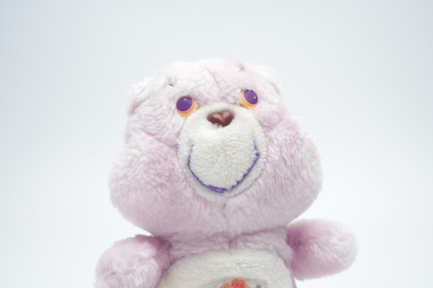 Vintage Share Bear Care Bear plush - 16 cm (6,3 inches) - zeldzame paarse vintage pluche in goede staat
