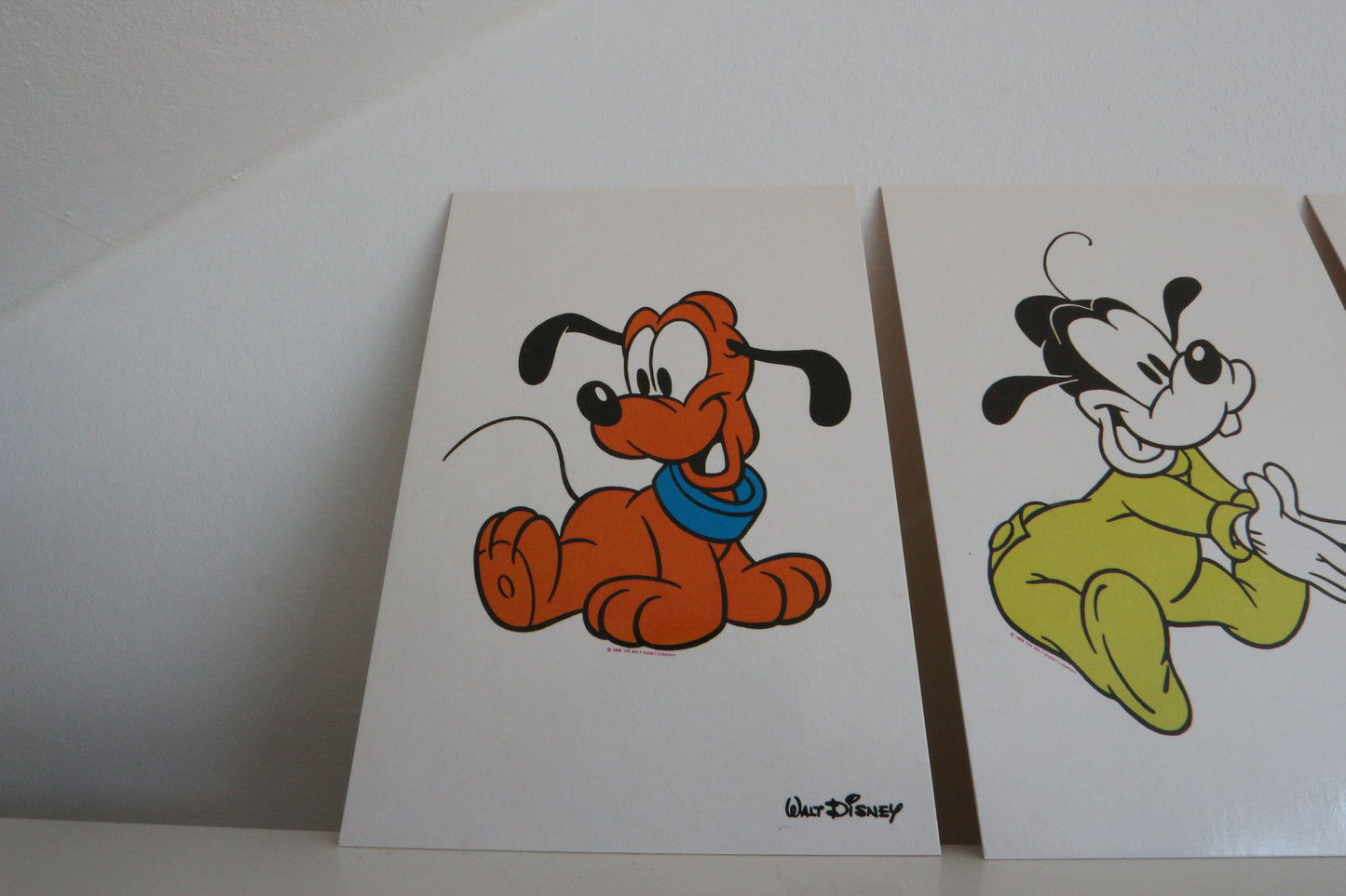 Disney cards from 1986: Baby Mickey, Mini, Donald Duck, Pluto (Birthday cards, Baby cards, Original Walt Disney Cards, Funny cards)