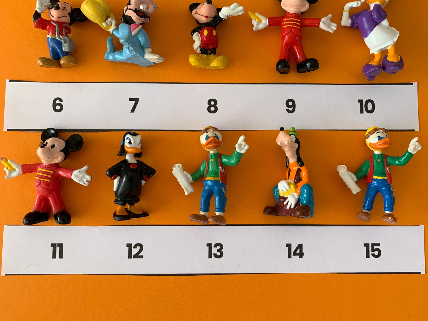 Mickey Mouse - Goofy - Donald Duck vintage figuren van Disney uit verschillende jaartallen