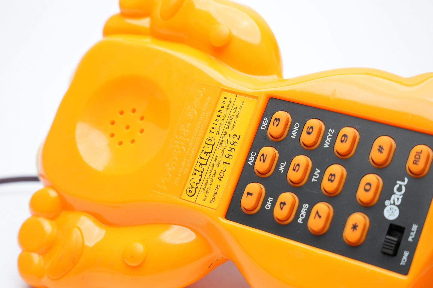 Super zeldzame GARFIELD telefoon, vintage jaren 1980 tafeltelefoon, Superfone - American Canyon