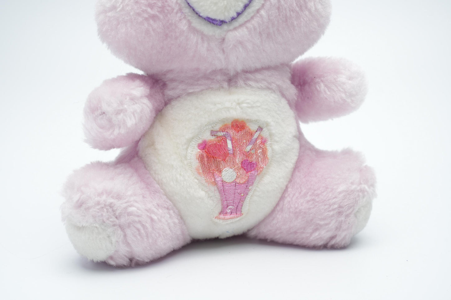 Vintage Share Bear Care Bear plush - 16 cm (6,3 inches) - zeldzame paarse vintage pluche in goede staat