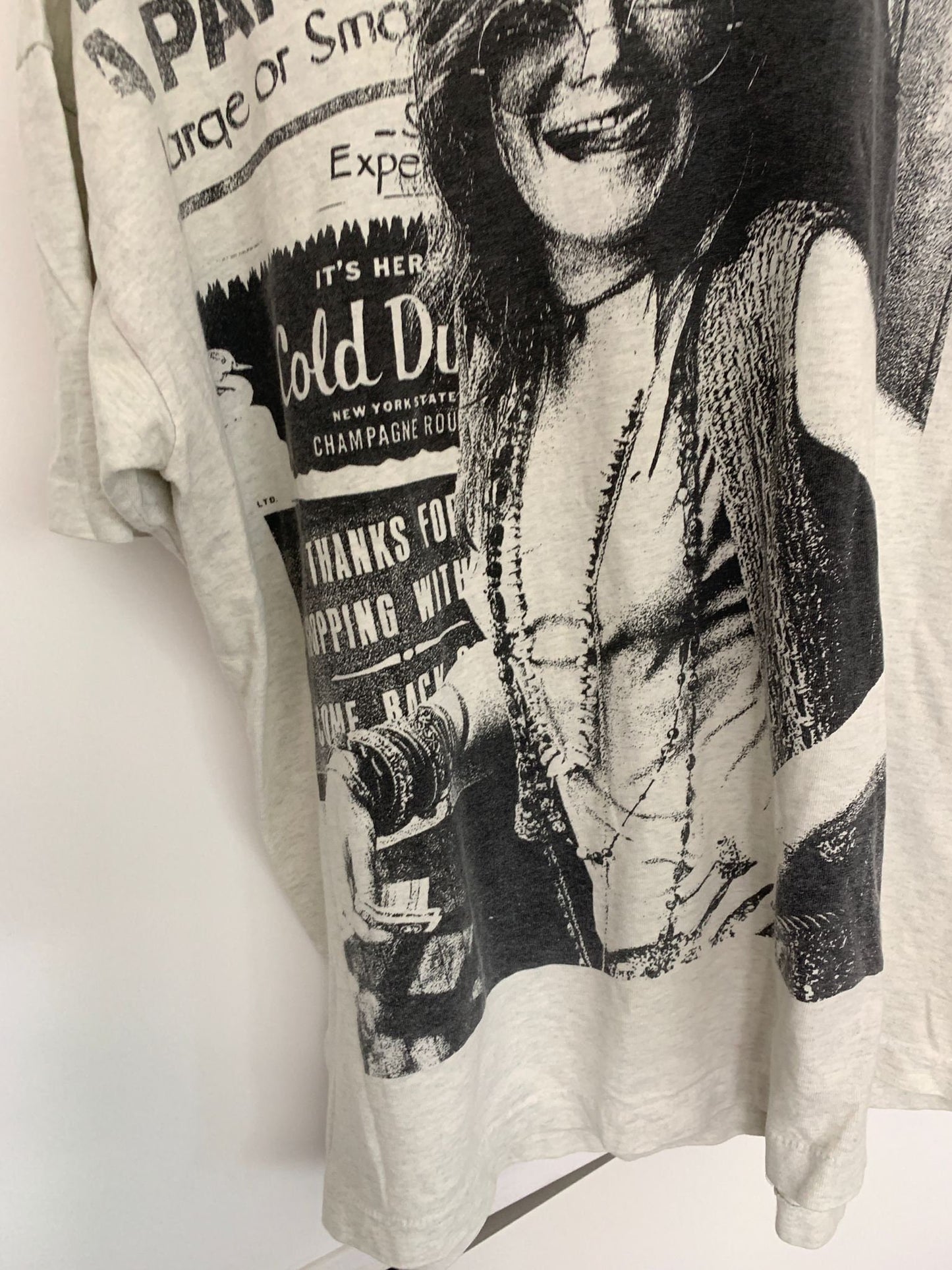 Vintage jaren 90 Janis Joplin Photoprint T Shirt from Screen Stars by Fruit of the loom/ Psychedelische Rock Icon / Rock Legend /Maat XL