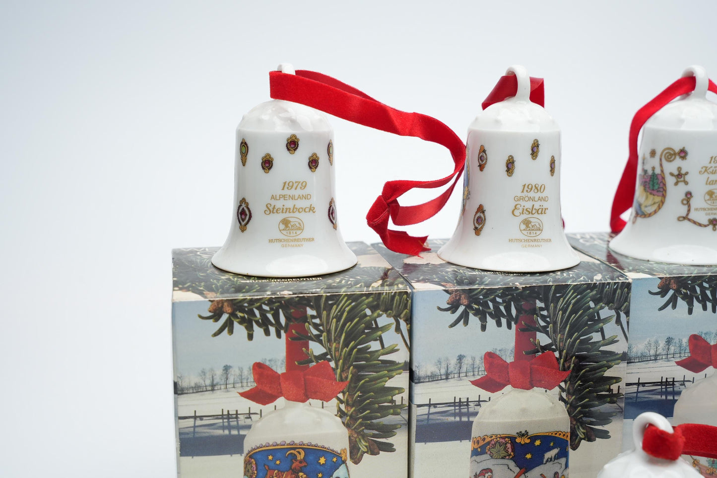Hutschenreuther Porseleinen Kerstklokjes - Selecteer uw Jaar (1978-1987)