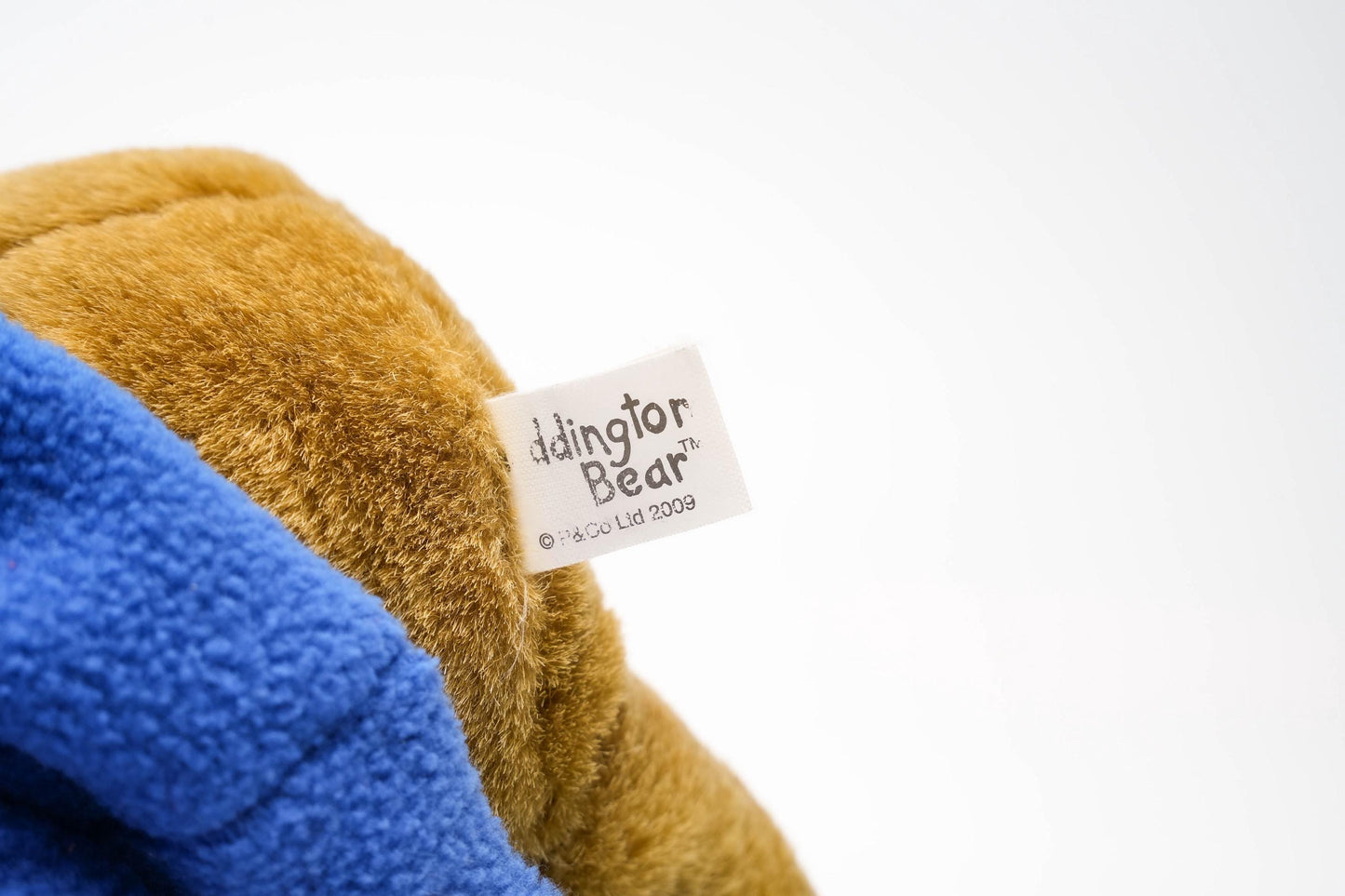 Vintage Paddington Bear knuffel – klassiek model met blauwe jas & rode hoed – ca. 25 cm (10 inch)