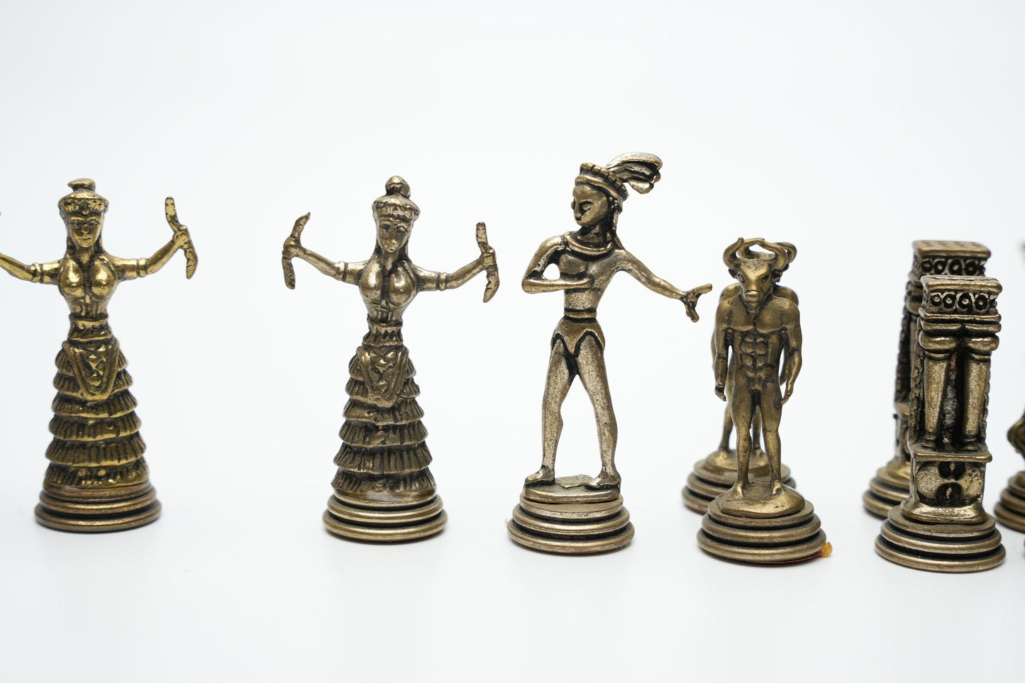 Zeldzame Griekse goden schaakstukken complete set - 32 stuks