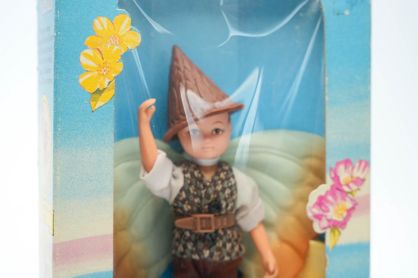 Vintage Flower Fairies "Plantain Pixie" Poppenhuis Pop – 1980s – Zeldzaam Verzamelobject