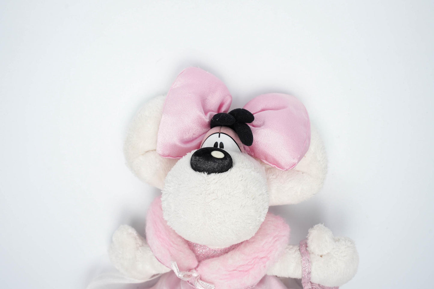 Vintage Diddlina Knuffel 30 cm (12 inch) – In Luxe Roze Jurk – Depesche jaren 90