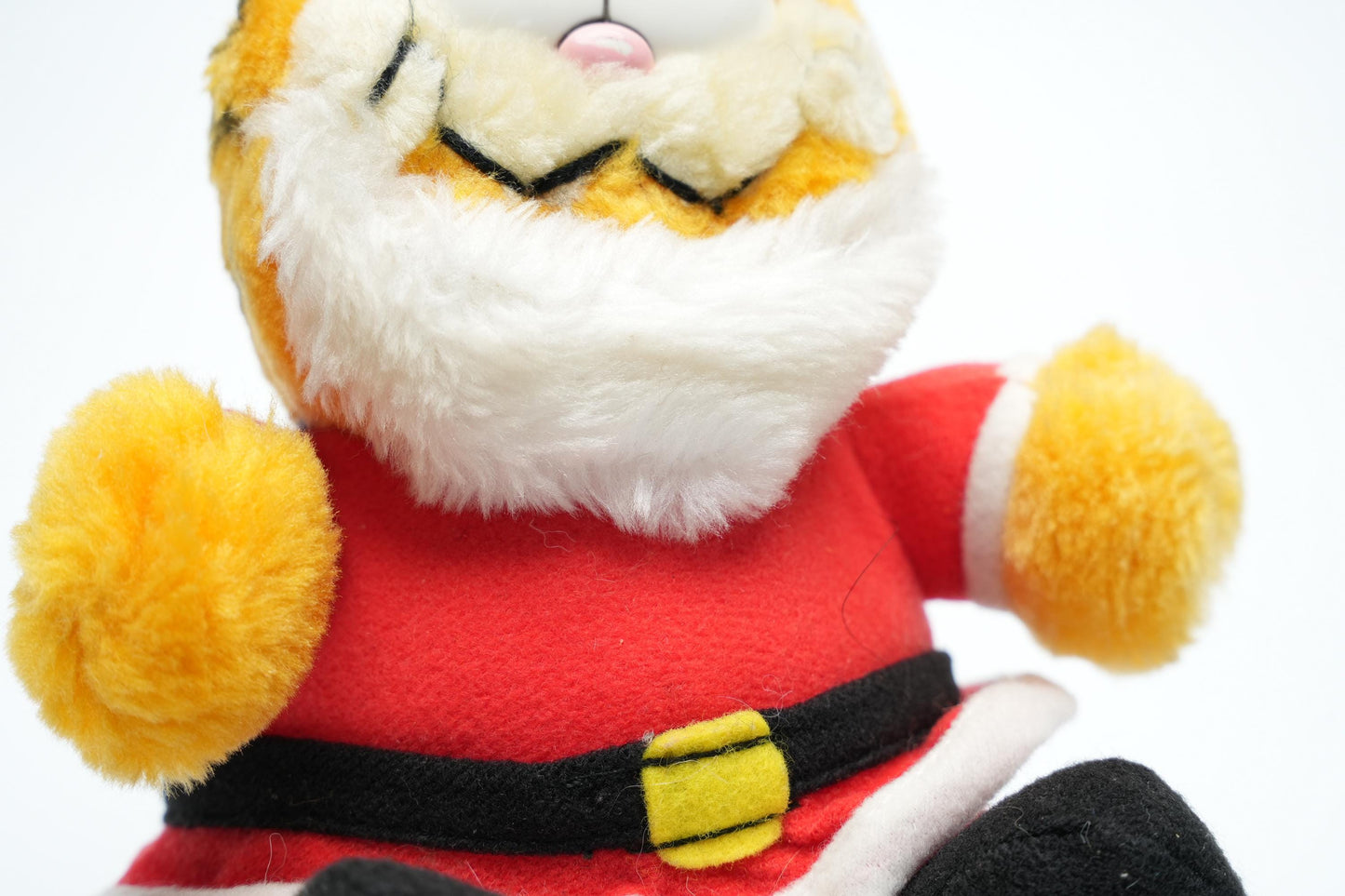 Vintage Garfield Kerstman Knuffel – 18 cm (7 inch) – Nostalgische Kerstcharme