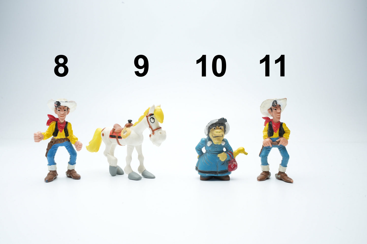 Vintage Lucky Luke figuren van McDonalds en Plastoys