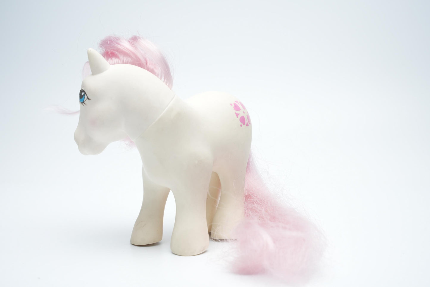 Vintage My Little Pony - Witte Pony met Roze Manen
