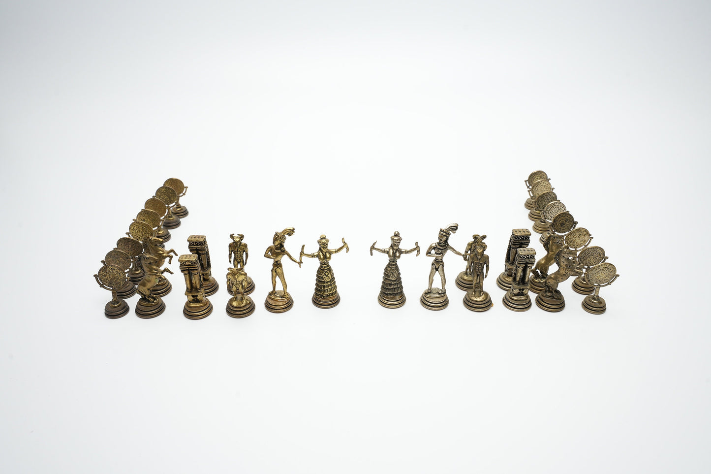 Zeldzame Griekse goden schaakstukken complete set - 32 stuks