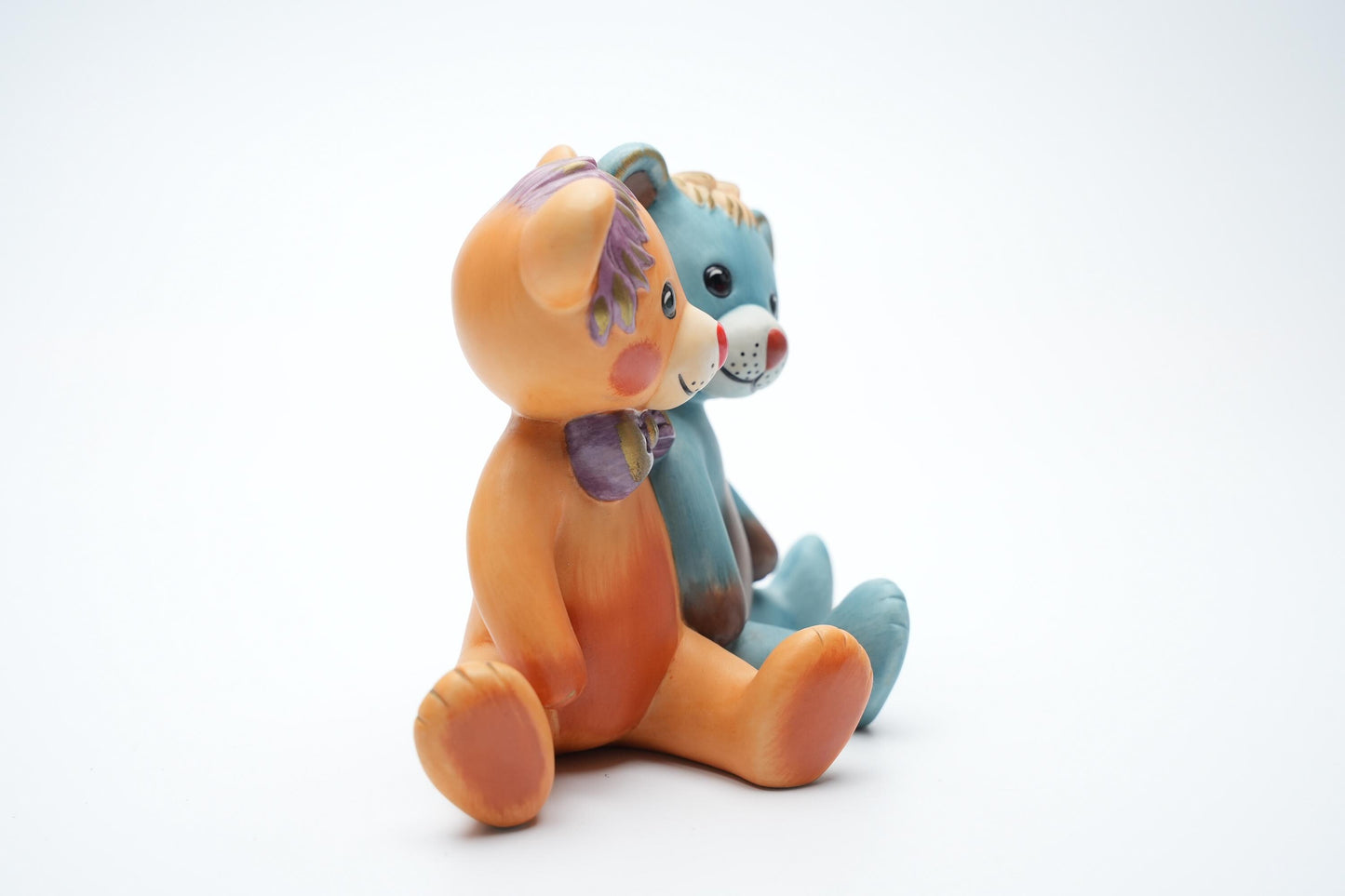 Vintage Goebel Rosina Wachtmeister Beeldje "Isa & Vellio" – Schattige Keramische Teddyberen, 10 cm