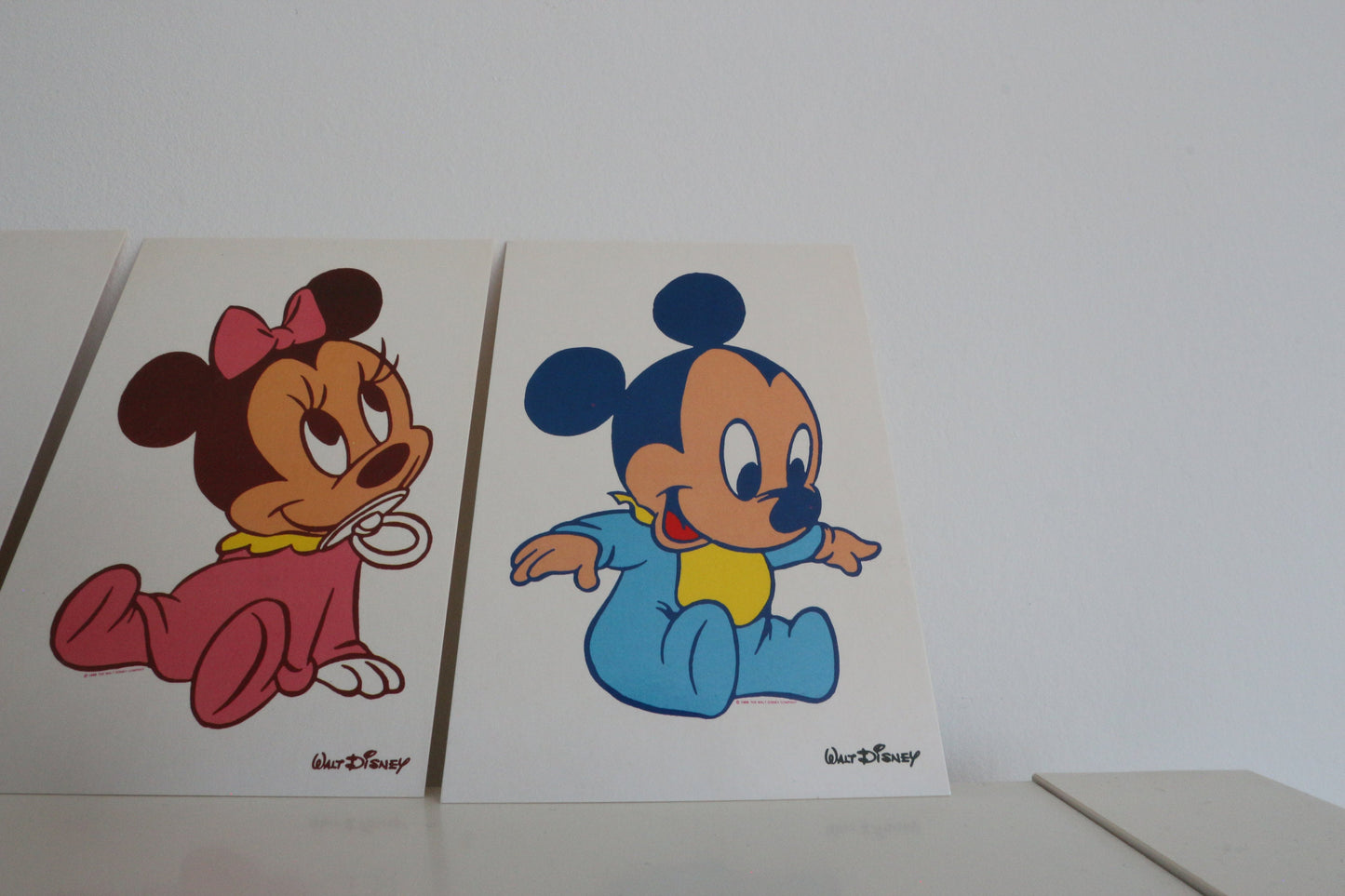 Disney cards from 1986: Baby Mickey, Mini, Donald Duck, Pluto (Birthday cards, Baby cards, Original Walt Disney Cards, Funny cards)