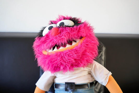 Enorme Vintage Animal Knuffel – Jim Henson – 115 cm / 45.3 inch / 3.77 ft – The Muppets – Zeldzaam XXL Verzamelobject