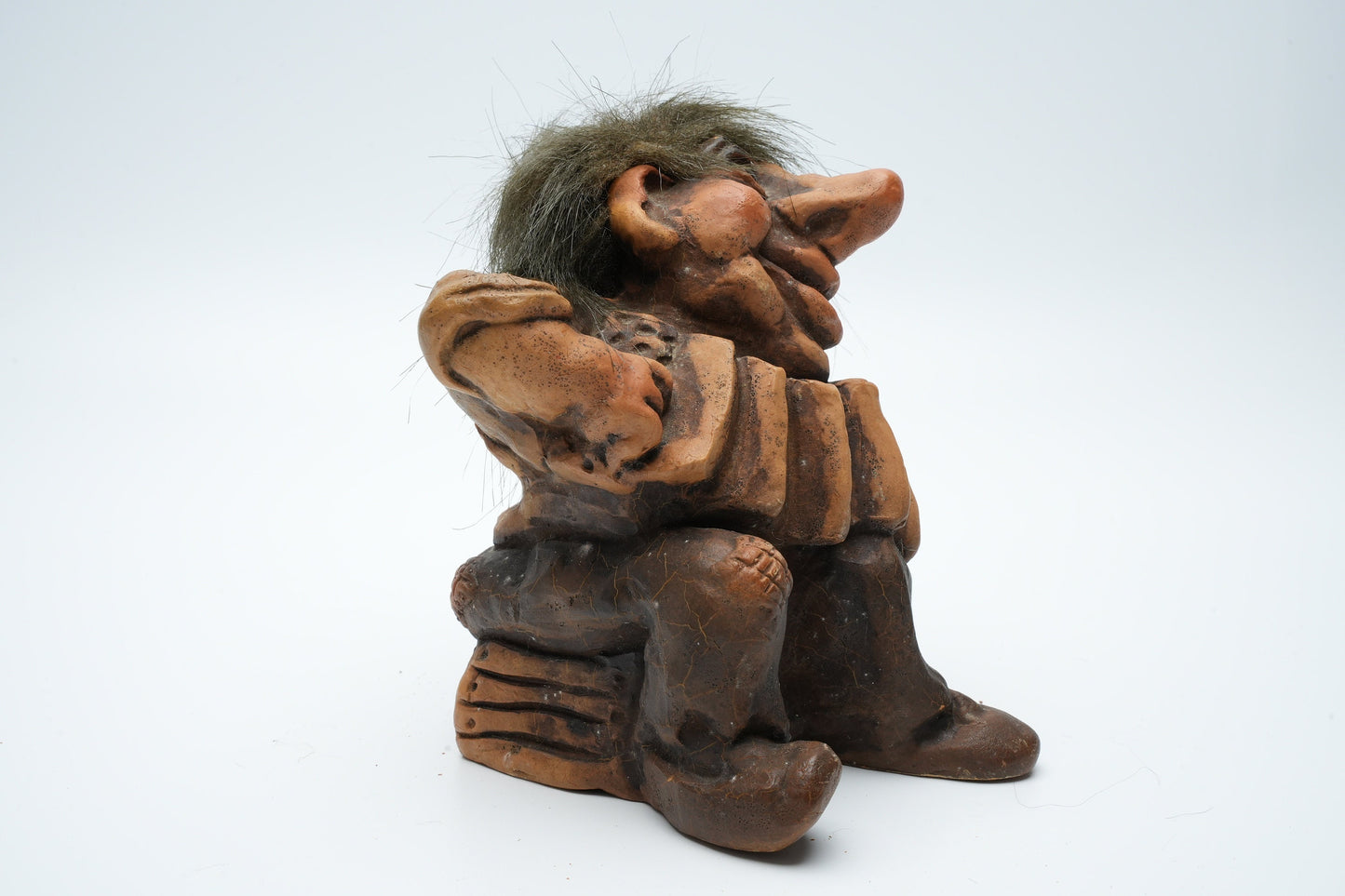 Troll met accordion in handen - vintage Nyform uit Noorwegen - boswezen