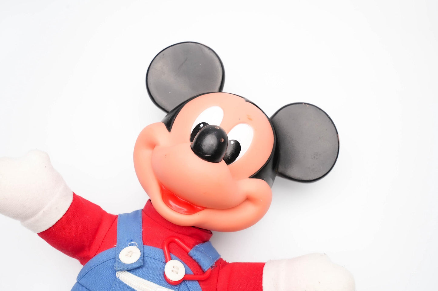 Vintage Mattel Mickey Mouse knuffelpop – Educatieve outfit – ca. 30 cm (12 inch)