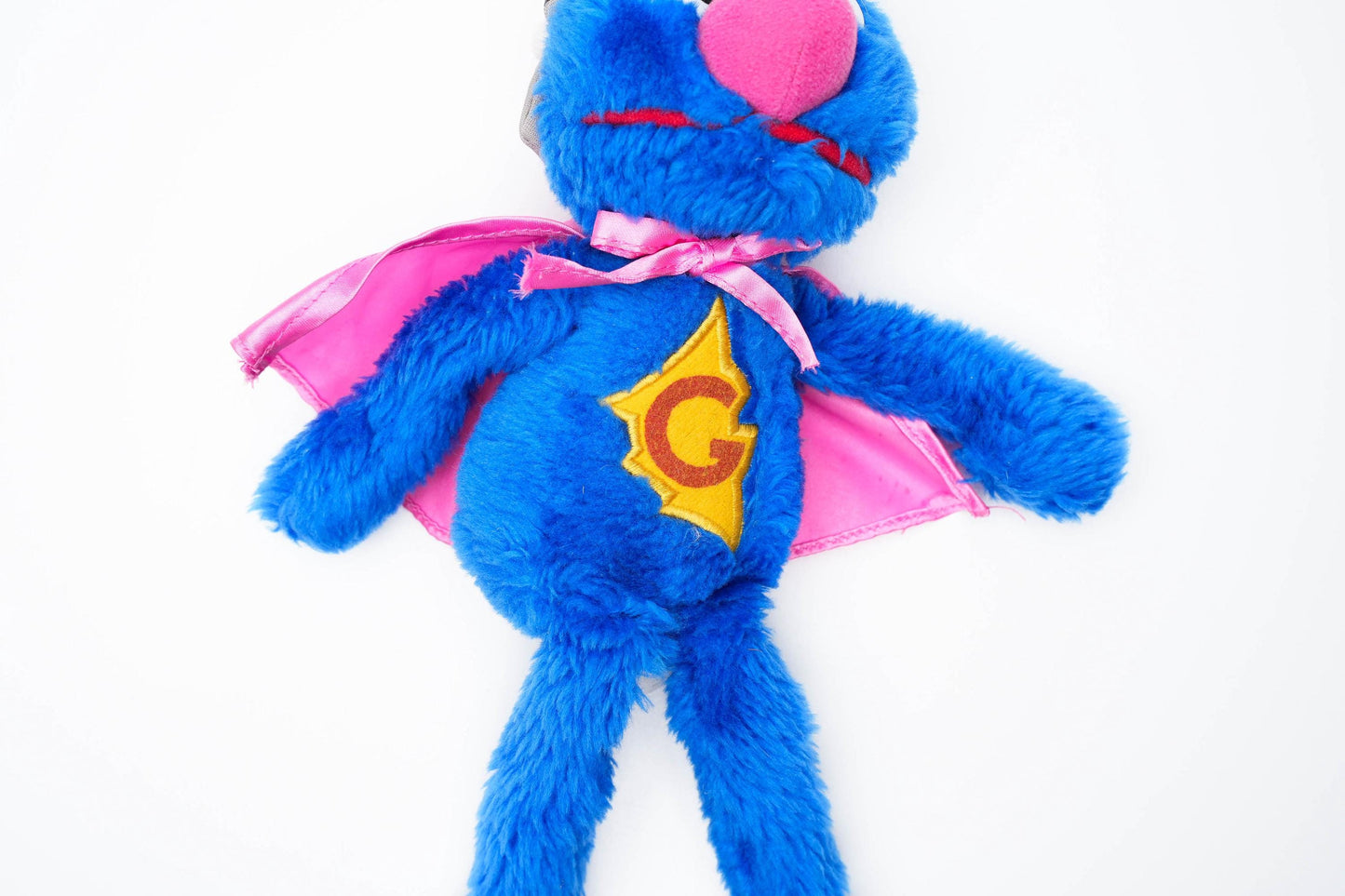 Vintage Super Grover Knuffel – Junior Toys ca. 2000 – Sesamstraat Held in Pluche (25 cm)