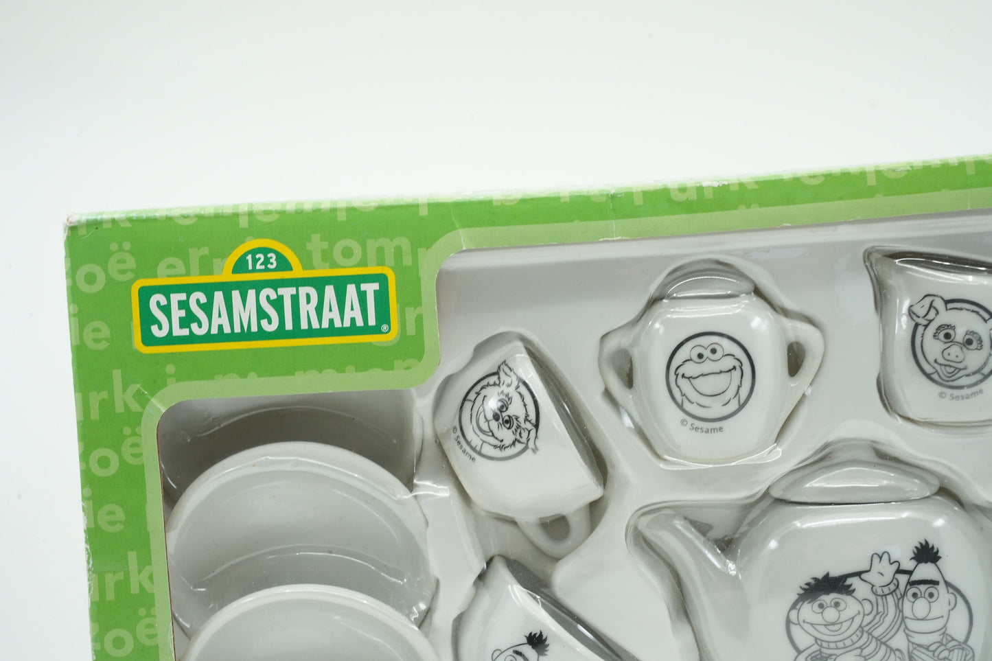 Bert en Ernie theeservies om te schilderen | Sesamstraat kinderservies |