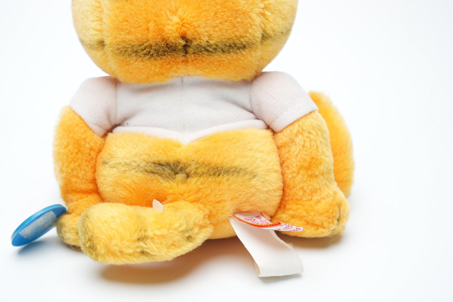 Vintage Garfield Knuffel – Zittend met "Don't Ask!" Shirt – 18 cm (7 inch)