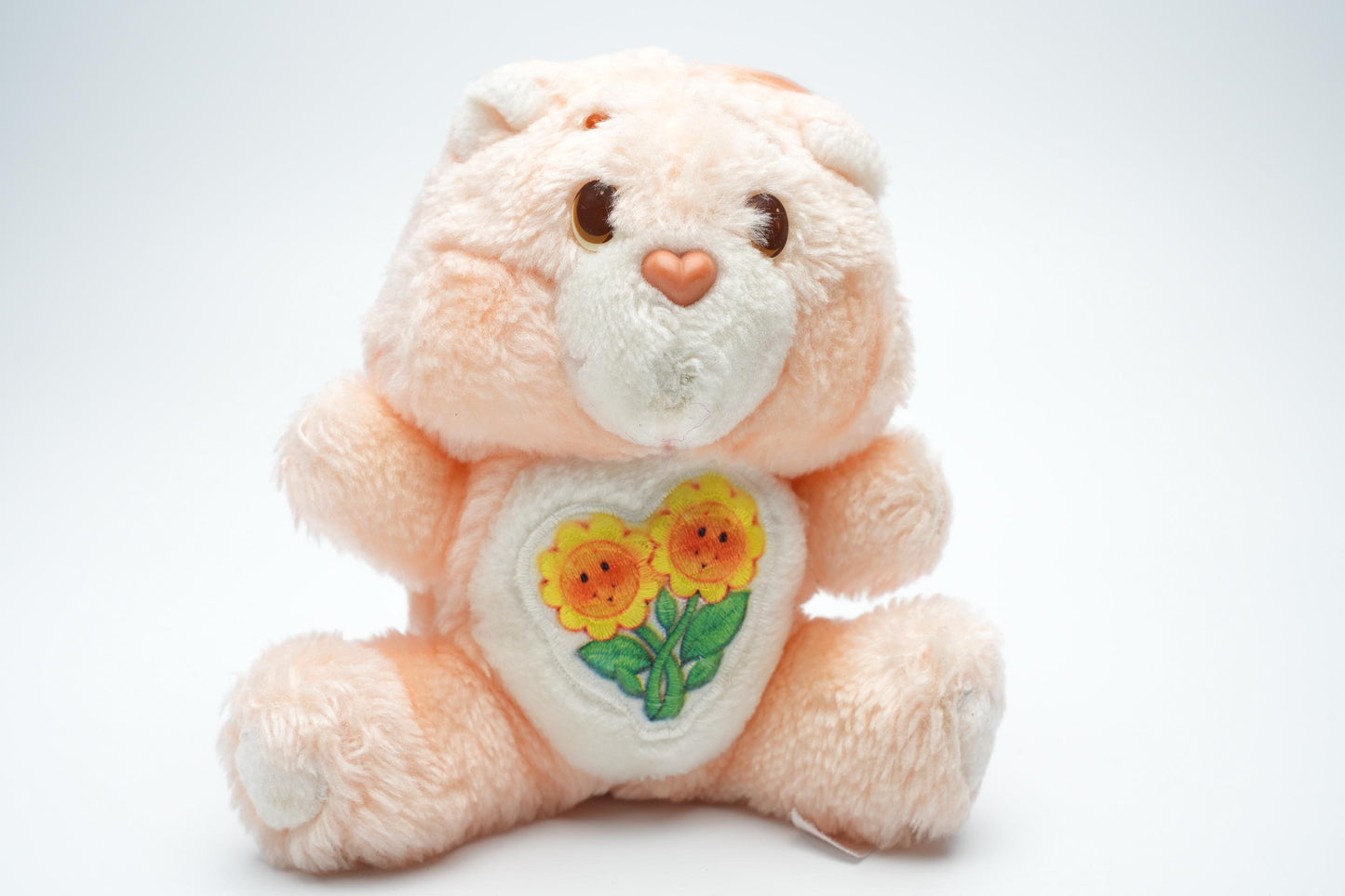 Vintage Friend Bear Care Bear plush - 16 cm (6,3 inches) - zeldzame perzik roze vintage pluche