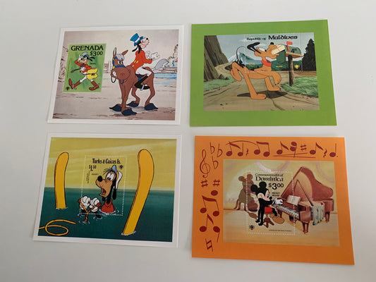 Vintage Disney postzegels speciale uitgaven Goofy, Mickey en Pluto (perfecte conditie)