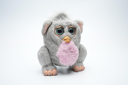Vintage Sleepy Baby Furby Baby 1998|  Furby model | Vintage Furby Emoto-Tronic Grijs Roze | Spreekt Furbish | ファービ