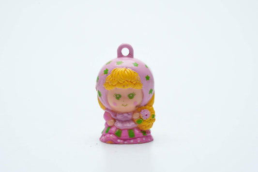 Vintage Charmkins Chrysanthe-Mum 1984 – Hasbro Mini Bedelfiguur met Roze Kapje & Bloemen