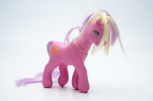 Roze pony met paars en blond | My Little Pony paard vintage