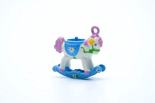 Vintage Charmkins Lazy Daisy – Wippaardje Paardje 1983 Hasbro – Miniatuur Bedel met Bloemen
