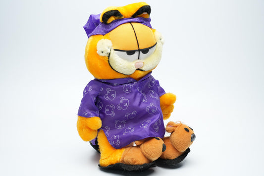 Vintage Garfield Knuffel in Slaapoutfit – 35 cm (14 inch) – Play By Play Collectible