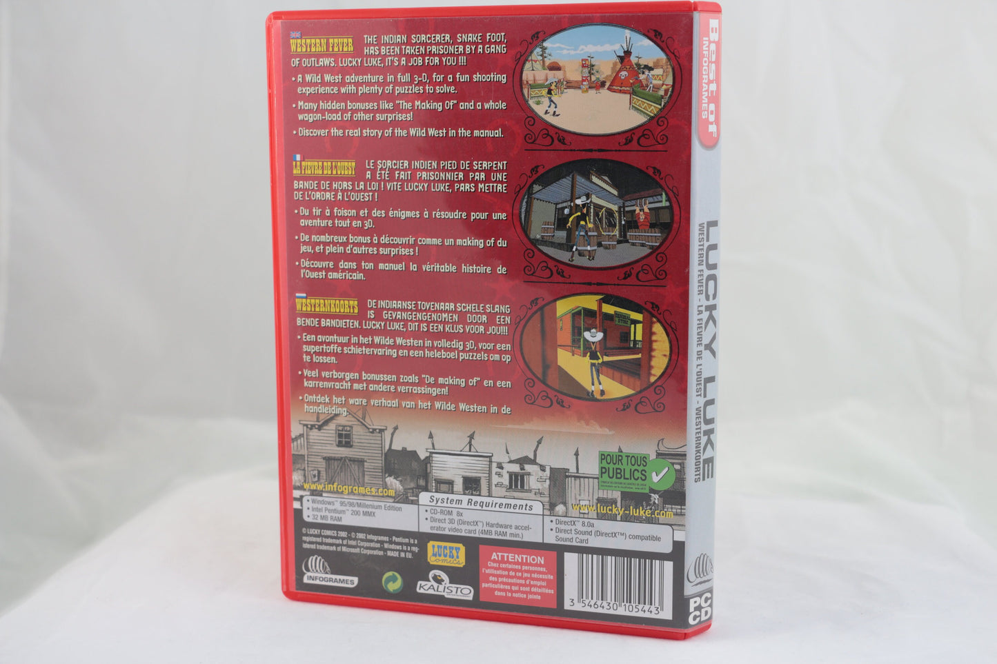 PC CD-rom game Lucky Luke Western Fever| Windows game Lucky Luke | Vintage Lucky Luke spel