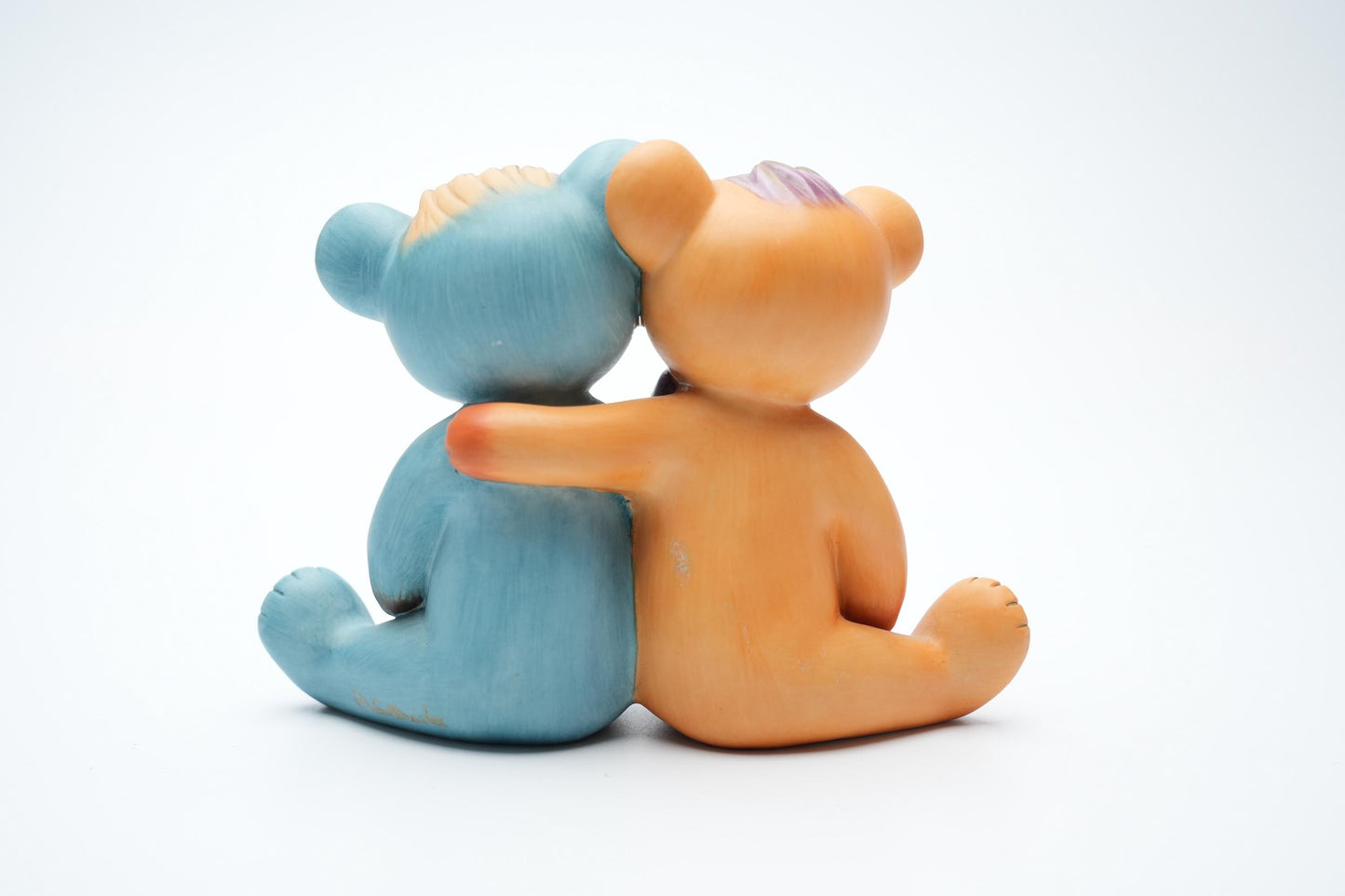 Vintage Goebel Rosina Wachtmeister Beeldje "Isa & Vellio" – Schattige Keramische Teddyberen, 10 cm