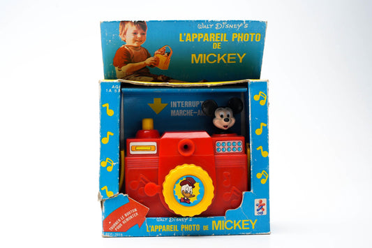 Vintage Mickey Mouse Muziekcamera – ILCO Pre-School Toy – Walt Disney – In Doos – Jaren ’70–’80