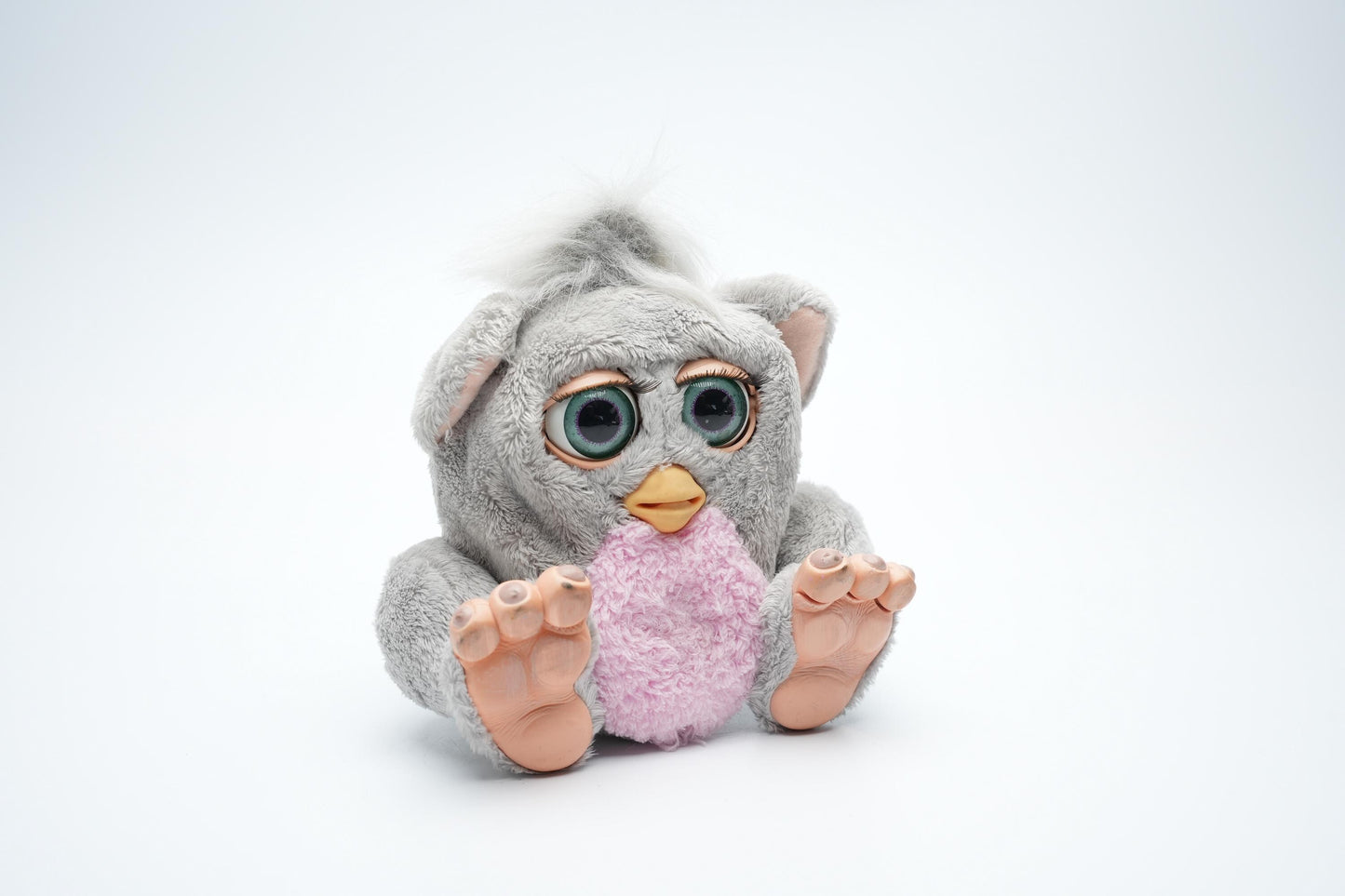 Vintage Sleepy Baby Furby Baby 1998|  Furby model | Vintage Furby Emoto-Tronic Grijs Roze | Spreekt Furbish | ファービ