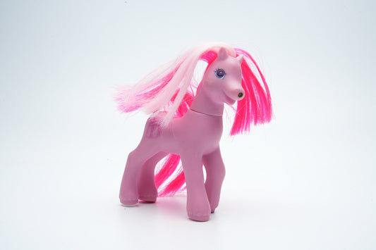 Schattige roze pony met roze haar | My Little Pony paard vintage