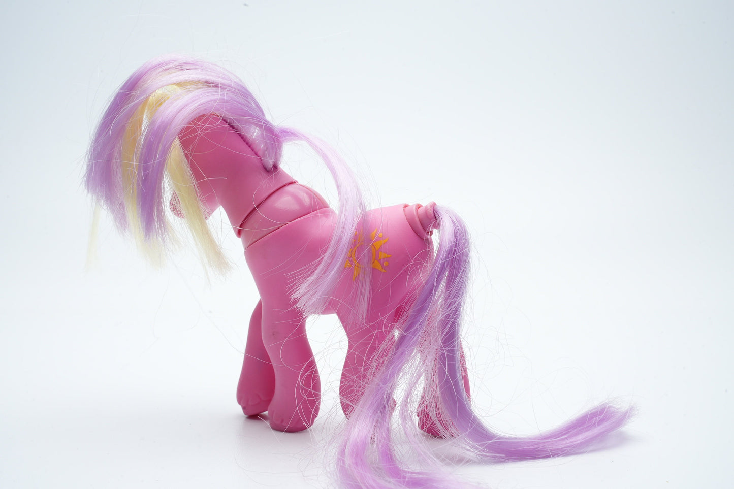 Roze pony met paars en blond | My Little Pony paard vintage
