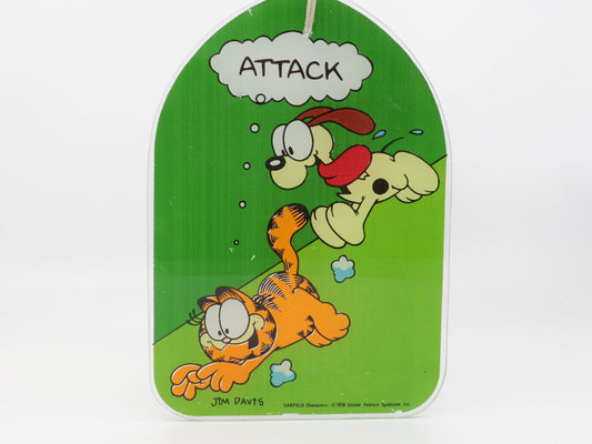 Vintage Garfield groen bordje | Sign garfield | Garfield and Odie | Garfield verzamel item