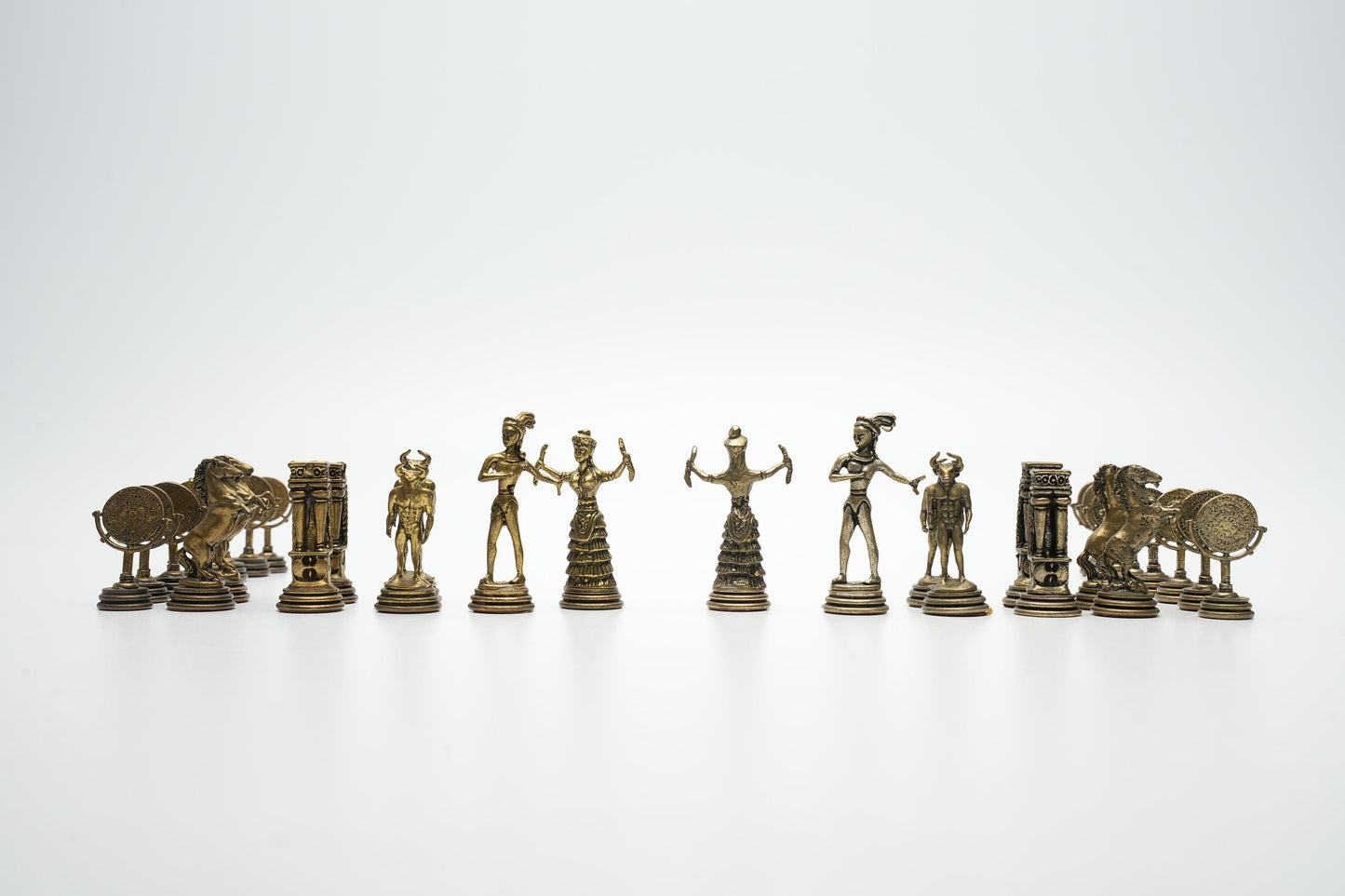 Zeldzame Griekse goden schaakstukken complete set - 32 stuks