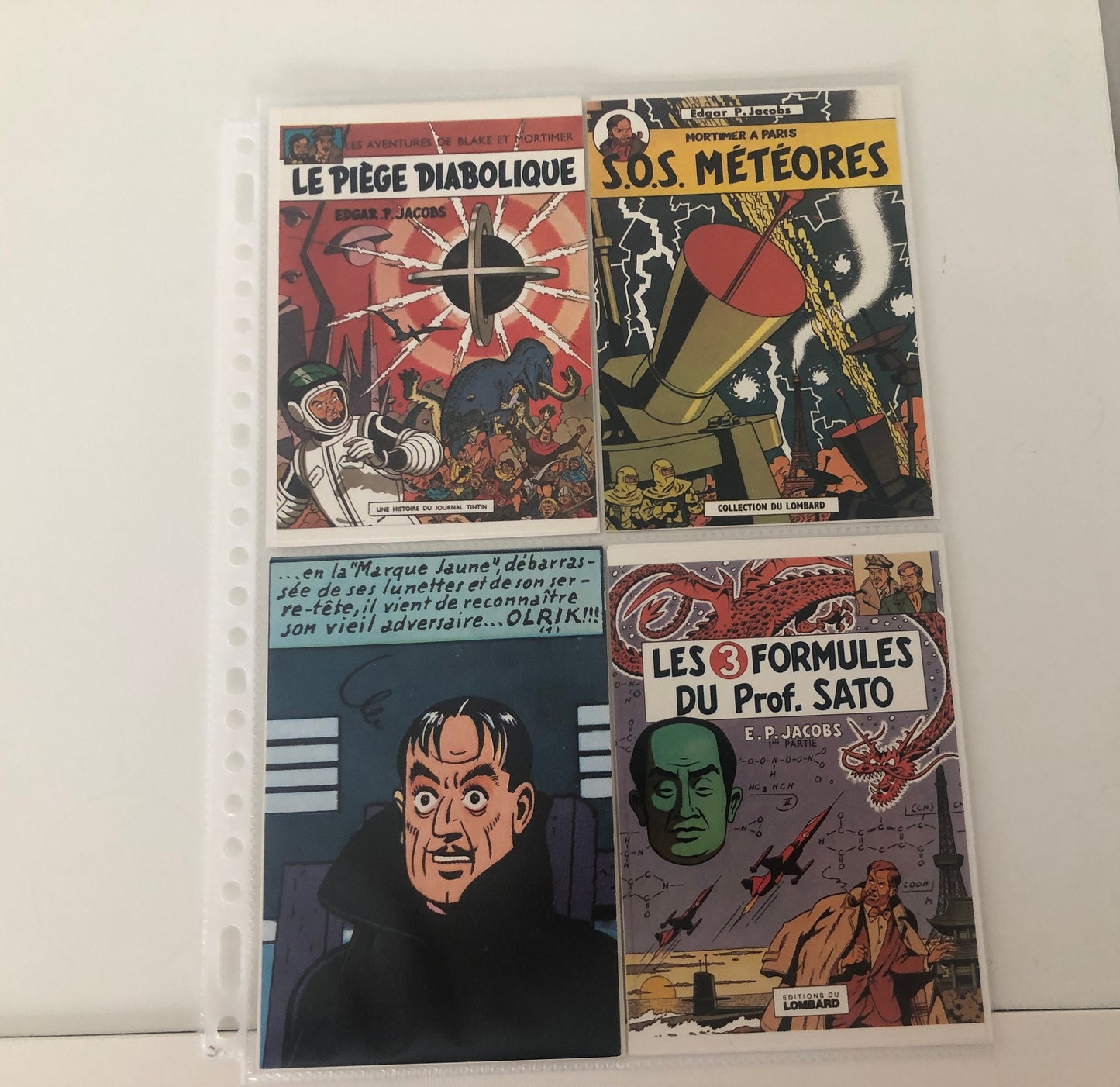 Vintage kaarten Blake en Mortimer 1984