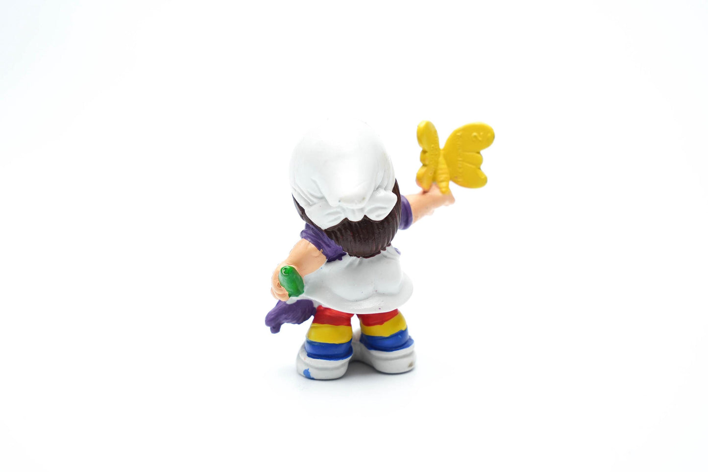 Vintage Rainbow Brite “Rainbow Kids” schildersmeisje met vlinder – 1980 Hallmark PVC-figuur (2.5")