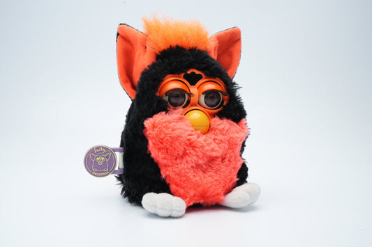 Furby Tart Tangerine 1999 | vintage Furby | Vintage Furby met zwart oranje vacht | spreekt Engels