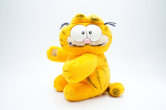 Vintage Garfield plush met schattige lach | zeldzame vintage Garfield plush